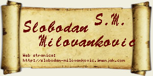 Slobodan Milovanković vizit kartica